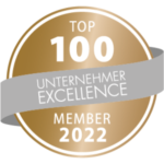 Rundes goldenes Speakers Excellence Label