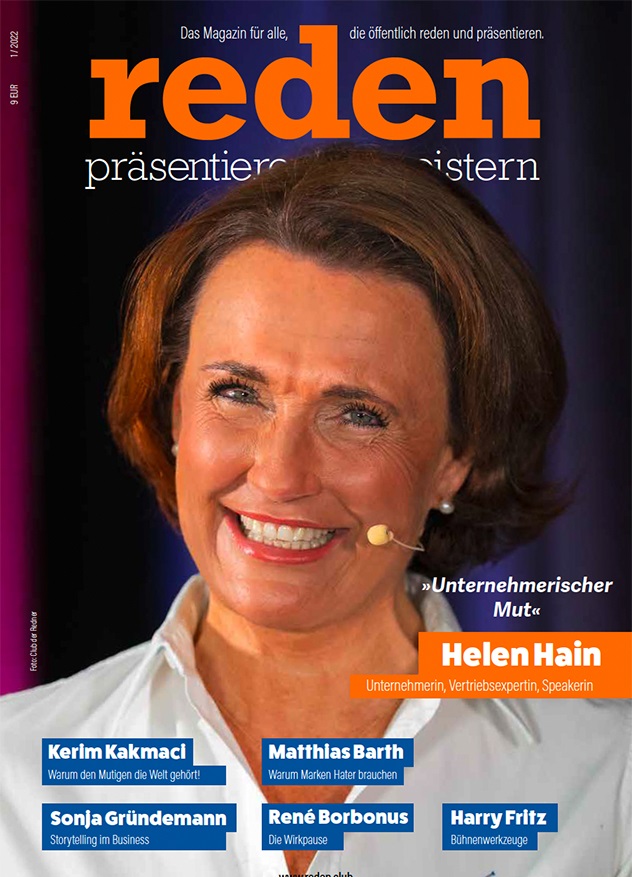 Helen Hain Cover als Unternehmerin im reden Magazin